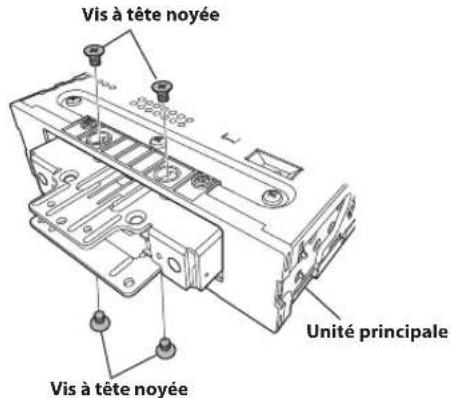 ALPINE INEF904DC - Retirez 4 vis à tête noyée des parties supérieure et inférieure de l'unité principale. - 1