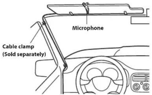 Cable clamp (Sold separately) Microphone