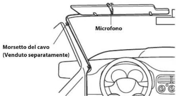 ALPINE INEF904DC - Installazione del microfono - 1