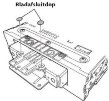ALPINE INEF904DC - Maak de bladafsluitdop vast (alleen nodig wanneer de positie voor-achter van het scherm in de voorste positie staat) - 1