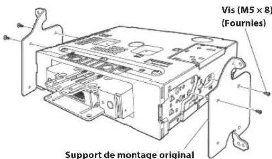 ALPINE INEF904DC - Exemple d'installation à l'aide du support de montage original - 1
