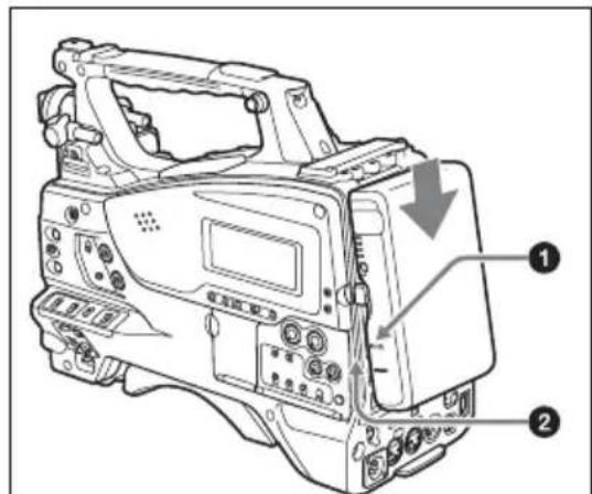 SONY PMW320K - Pour fixer le pack batterie - 2