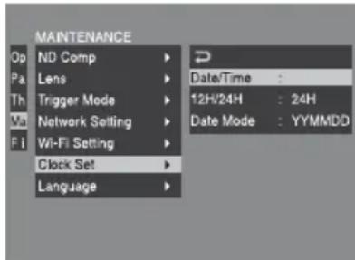 SONY PMW320K - Réglage de la date et de l'heure de l'horloge interne - 1