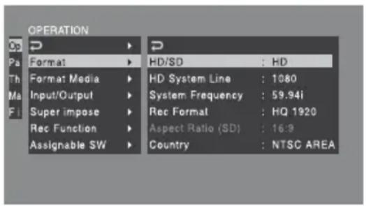 SONY PMW350L - Modification du format vidéo - 1