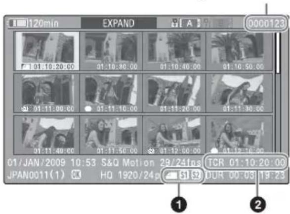 SONY PMW350L - Ecran de miniatures étendues en mode HDur LIGHT 13

Connecteur MIC IN (+48 V) 13

Connecteur PC 22

Connecteur REMOTE 24

Connecteur TC IN 23

Connecteur TC OUT 23

Connecteur VF 13

Connecteur VIDEO OUT 23

Connecteurs AUDIO IN CH-1/CH-2 24

Connexion

utilisation de i.LINK 168

utilisation de l'USB 166

Connexion USB 166 - 1