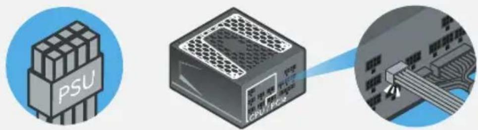 SEASONIC S12III500 - CPU- und PCIe-Kabel (8-polige Stecker) - 1