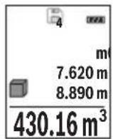BOSCH GLM 500 Professional - Affichage des valeurs memorisées - 1