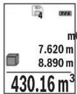 BOSCH GLM 500 Professional - Indicatorul valorii memorate - 1