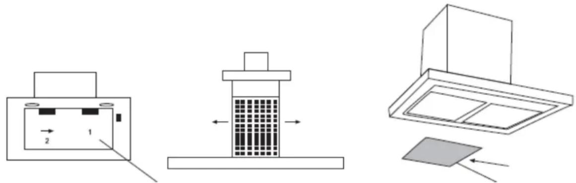 HOOVER HMB66001X - Mriežkový filter proti mastnote - 1