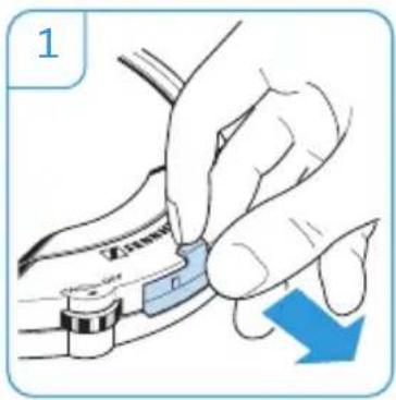 SENNHEISER A 200 SET - Charger l'accu dans le logement chargeur intégré à côté du chargeur - 1