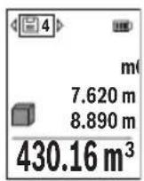 BOSCH GLM 5027 CG Professional - Indicação do valor memorizado - 1