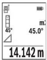 BOSCH GLM 5027 CG Professional - a) Indirect height measurement (see figure E) - 1