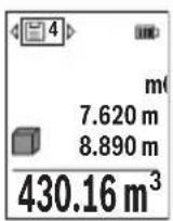 BOSCH GLM 5027 CG Professional - Zobrazení hodnot uloženych v paměti - 1