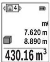 BOSCH GLM 5027 CG Professional - Affichage des valeurs mémorisées - 1