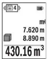 BOSCH GLM 5027 CG Professional - Tárolt érték kijelző - 1