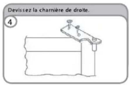 CANDY CHTL552WK - INVERSER LE SENS D'OUVERTURE DES PORTES - 5