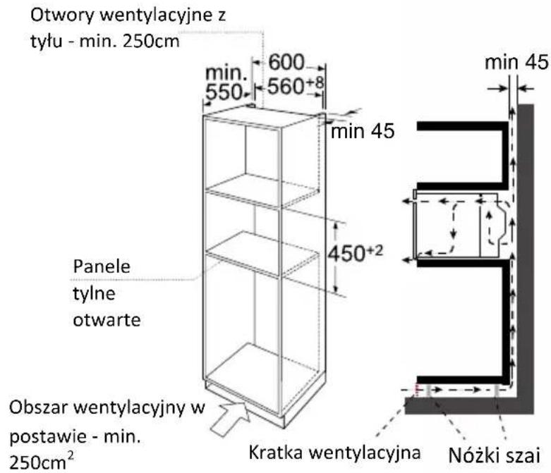 CANDY MEC440TXNE - Rysunek instalacyjny - 1