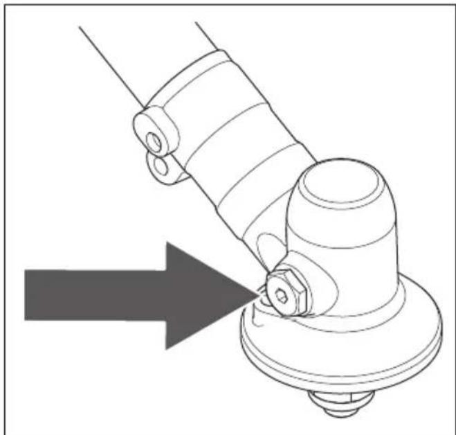 HUSQVARNA 329L - To add grease to the bevel gear - 1