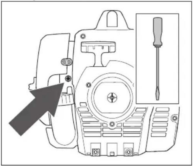 HUSQVARNA 329L - To adjust the idle speed - 1