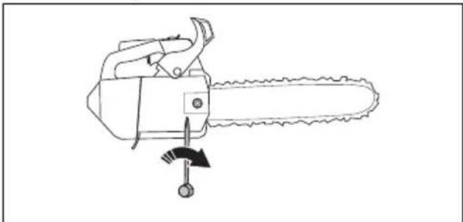 HUSQVARNA ST 424 - Pour régler la tension de la chaine - 3