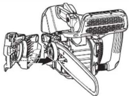 HUSQVARNA ST 424 - A gezetõlemez és a fürészlanc összeszerelése - 3
