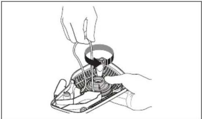 HUSQVARNA ST 424 - Vyměna prétržené nebo opotřebované startovací šnúry - 2