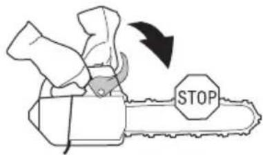 HUSQVARNA ST 424 - Grandinés stabdžio patikra - 4