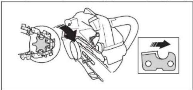 HUSQVARNA ST 424 - Kreipianciosios juostos ir pjuklo grandines surinkimas - 2
