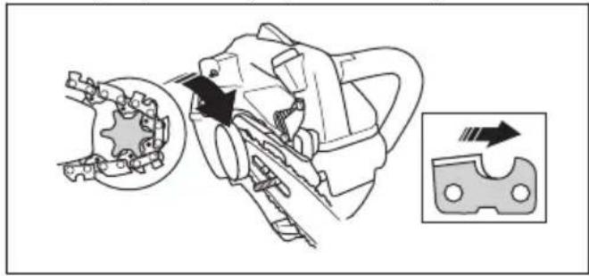 HUSQVARNA ST 424 - Aby zmontowac prowadnicj i pile tancuchowa - 2