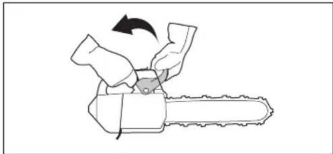 HUSQVARNA ST 424 - Hamulec lancucha i zabepeziczenia przyd odbiciem - 2