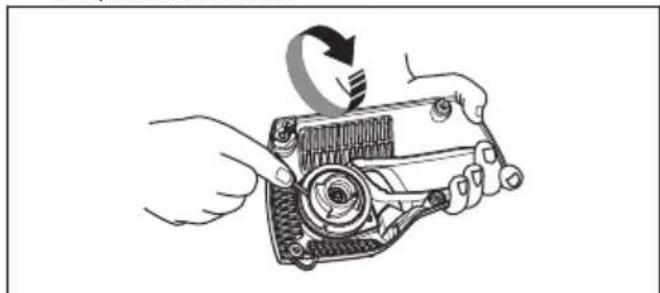 HUSQVARNA ST 424 - Messa in tensione della molla di ritorno - 1