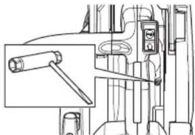 HUSQVARNA ST 424 - Pour régler le début d'huile de chaine - 2