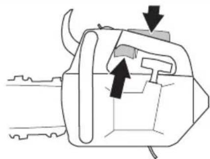 HUSQVARNA ST 424 - Kontrollere gassregulatorsperren og gassregulatoren - 1