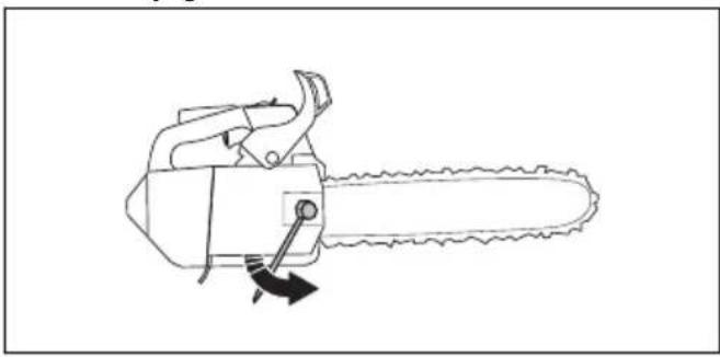 HUSQVARNA ST 424 - Pour régler la tension de la chaine - 2