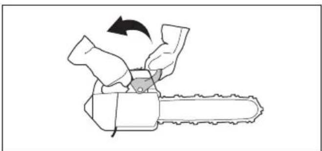 HUSQVARNA ST 424 - Freno della catena con protezione anti-contraccolpo - 2