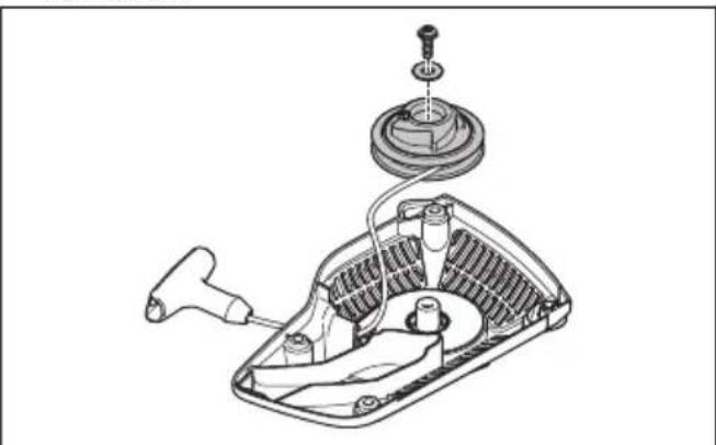 HUSQVARNA ST 424 - Sādan udskiftes en ødelagt eller slidt startsnor - 3