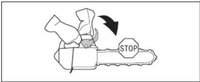 HUSQVARNA ST 424 - Controllo del freno della catena - 4