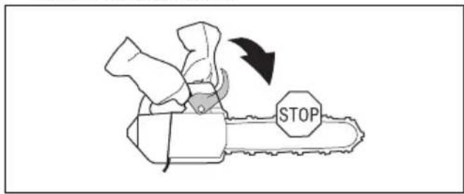 HUSQVARNA ST 424 - Pour contrôler le frein de chaine - 4