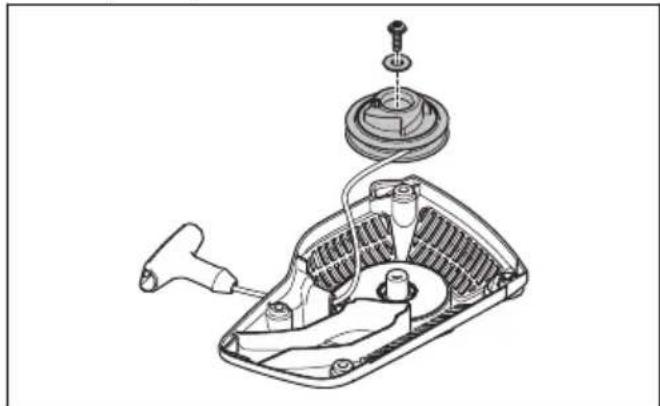 HUSQVARNA ST 424 - Een gebroken of versleten startkoord verrangen - 3