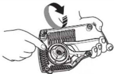 HUSQVARNA ST 424 - Sadan spændes returfjederen - 1