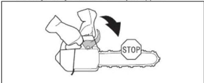 HUSQVARNA ST 424 - De kettingrem controlleren - 4