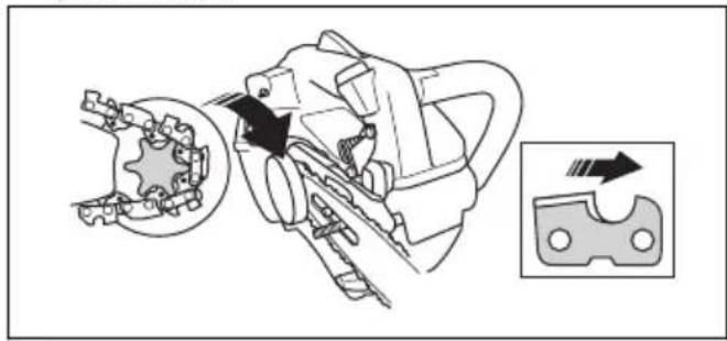 HUSQVARNA ST 424 - Pour monter le guide-chaine et la chaine de sciage - 2