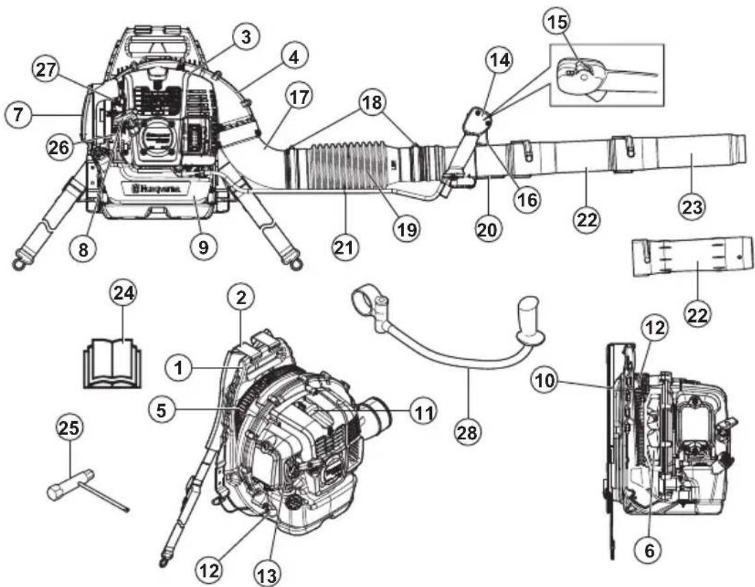 HUSQVARNA 360BT - O63op n3delen (360BT) - 1