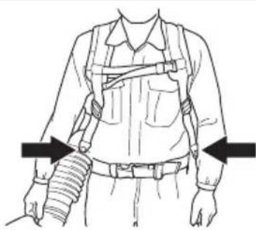 HUSQVARNA 360BT - Ajuste del arnes - 1
