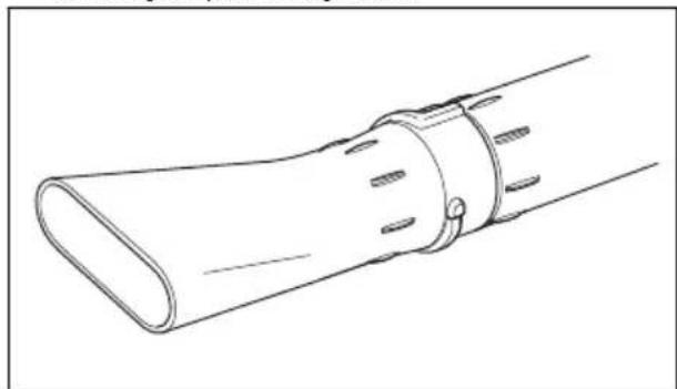 HUSQVARNA 360BT - Het platte mondstuk monteren (optioneel accessoire) - 1
