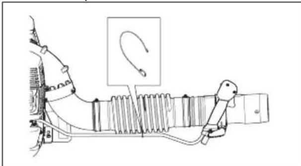 HUSQVARNA 360BT - To assemble the blower pipe and the control handle on the product - 3