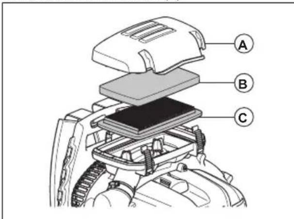 HUSQVARNA 360BT - To clean the air filter (570BTS, 580BTS) - 3