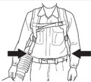HUSQVARNA 360BT - To adjust the harness - 1
