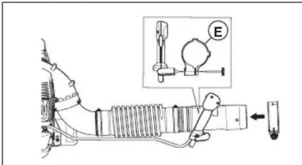 HUSQVARNA 360BT - Montera blåsröret och reglagehandtaget på Produkten - 2