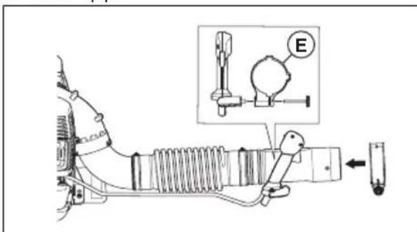 HUSQVARNA 360BT - To assemble the blower pipe and the control handle on the product - 2